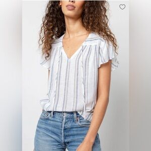 Rails Linen Viera Ryland Stripe Top - Women’s Size Medium‎